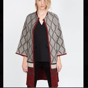 Zara Knit Wool Blend Cardigan